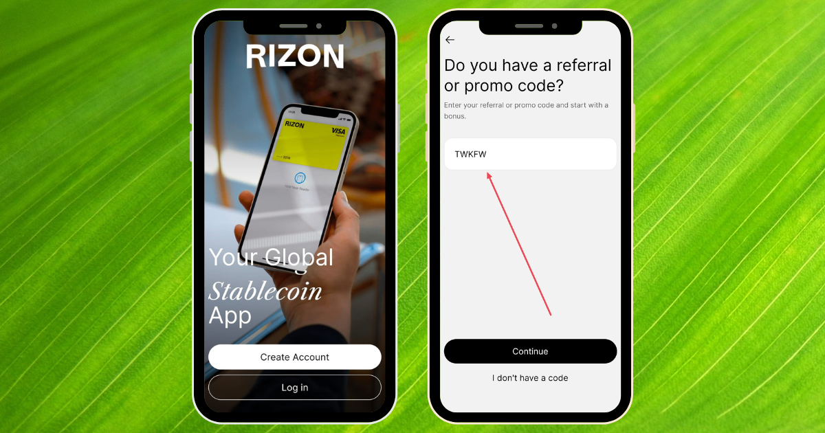 Create Account & Enter Code